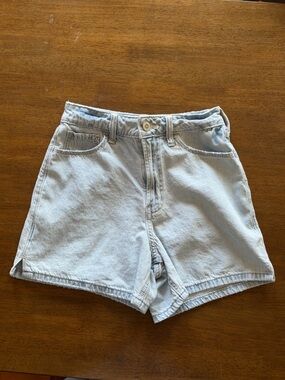Hollister Light Blue High-Rise Denim Shorts